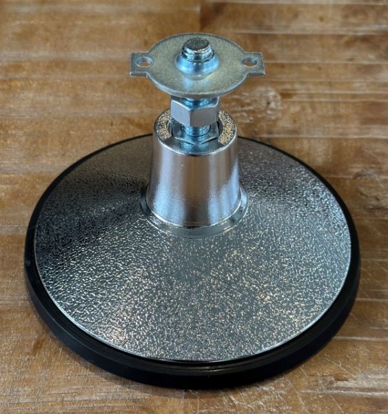 Нивелиращ крак за маса, хром, твърда пластмаса, 16 cm, с болт и шайба M10