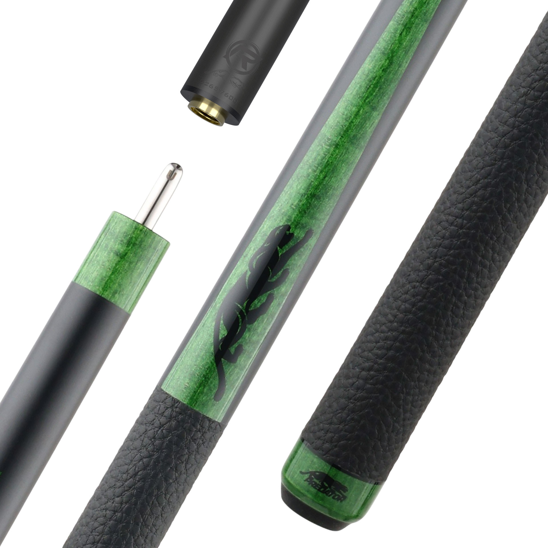 Щека за пул Predator SP2 Green Stained Curly Maple 1, кожена облицовка, Uni-Loc винт