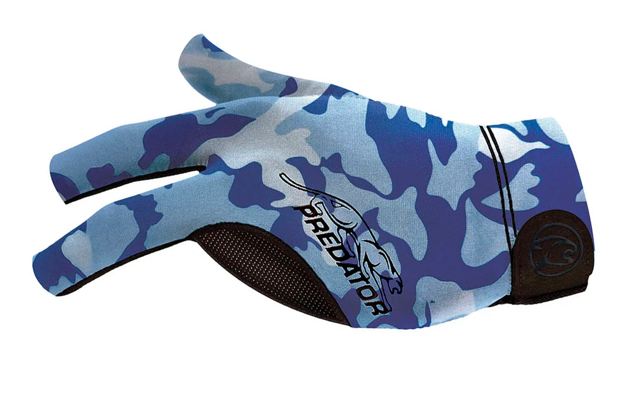 Ръкавица за билярд Predator Second-Skin, синьо/тийл камуфлаж, за лява ръка, XXS-XXL