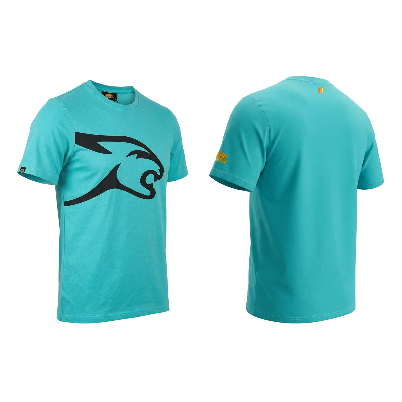 Тениска Predator Teal с черна котешка глава, размери XS-XXL