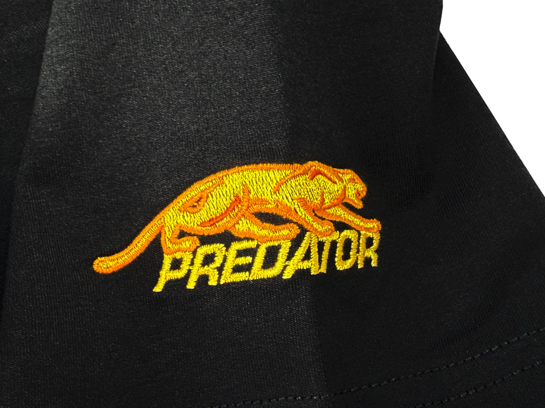 Черна тениска Predator с тюркоазено лого Cat Head (XS-XXL)