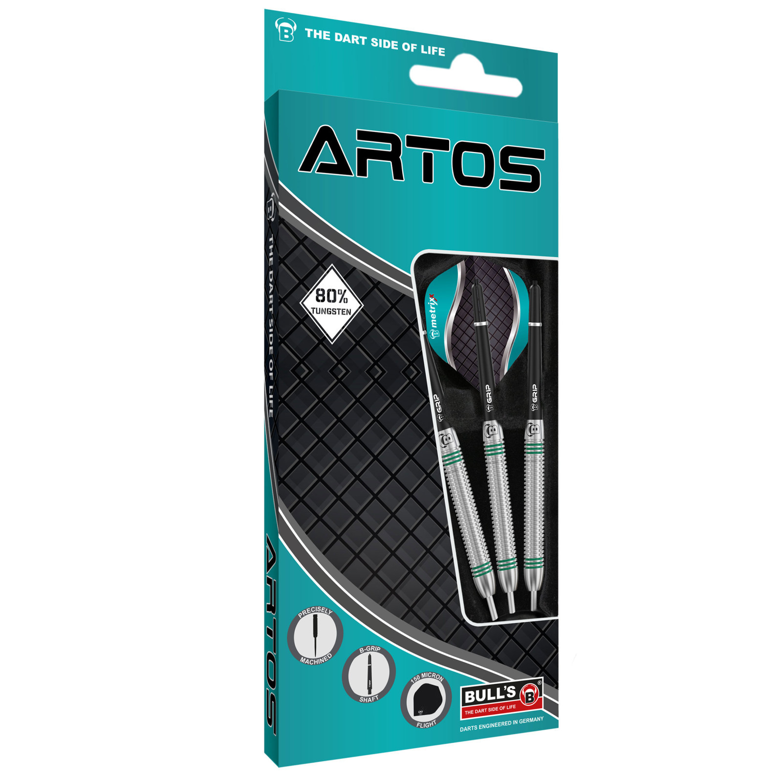 Стийл дартс BULL'S ARTOS AR1 Mint, 80% волфрам, 24 g