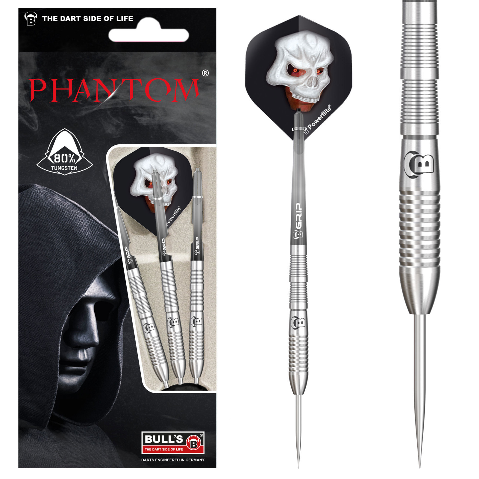 Стийл дартс BULL'S Phantom PT4, 80% волфрам, 24 g