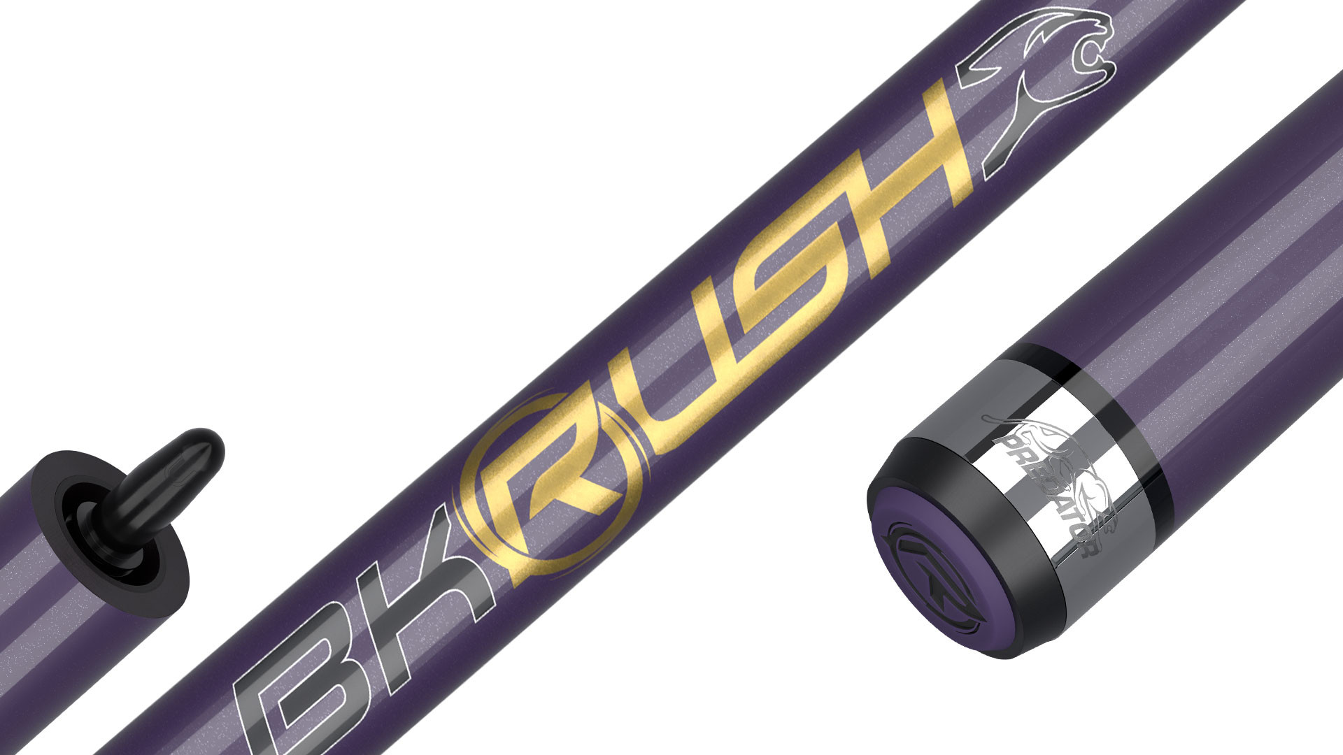 Брейк щека Predator BK-Rush Purple без облицовка с шафт REVO BK-R Carbon Fiber