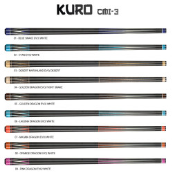 Долна част за щека за карамбол Molinari KURO CMI-3 EVO – 09 Pink Dragon EVO/White, Radial винт