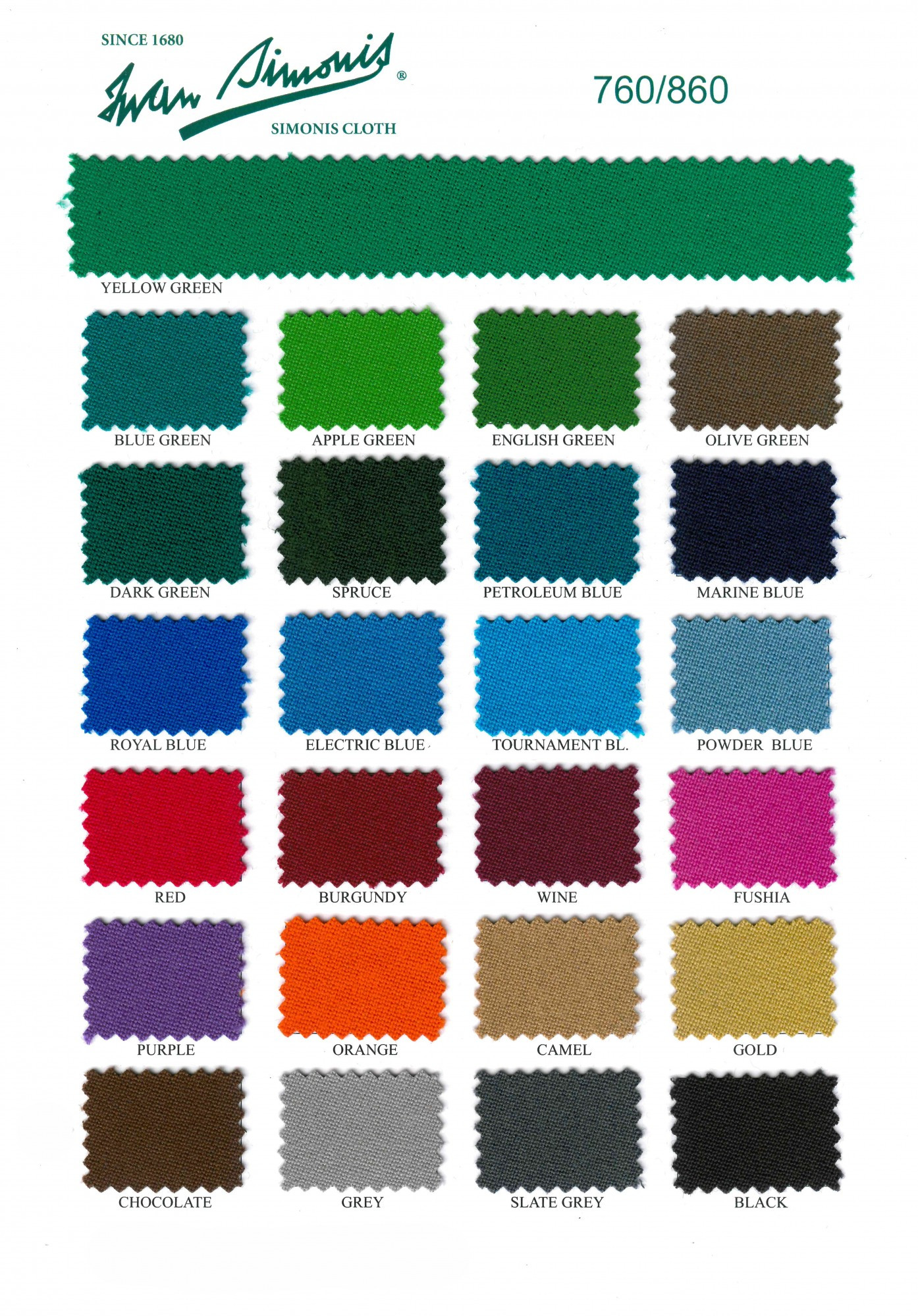 Сукно за билярд Simonis 860 198 см, цвят Royal blue (10)