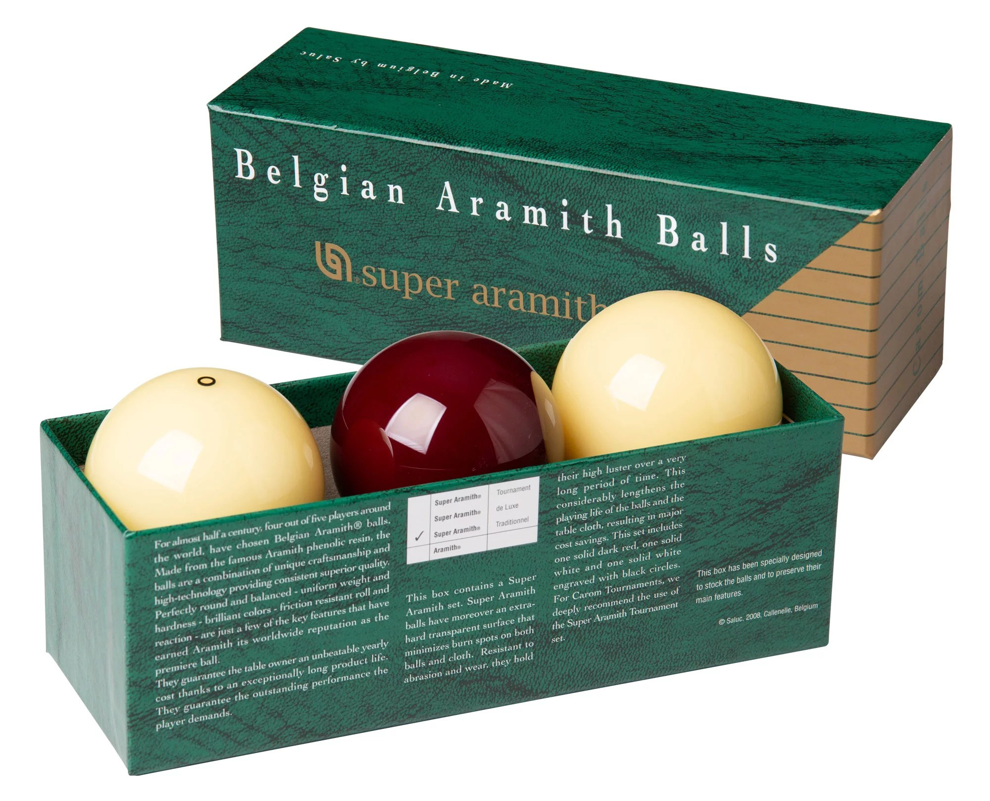 Топки за карамбол Super Aramith, тъмночервени