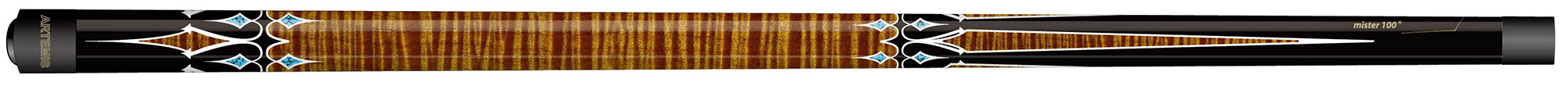 Щека за карамбол Artemis Mister 100® Brown Black/White Decal 510 g