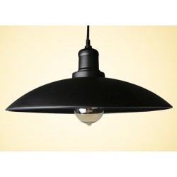 Лампа плоска кръгла 32 cm, черна (матирана)