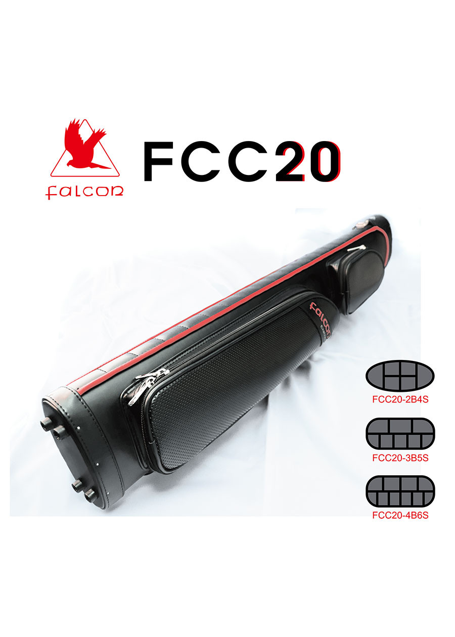 Калъф за щеки Falcon черно/червено 2B/4S