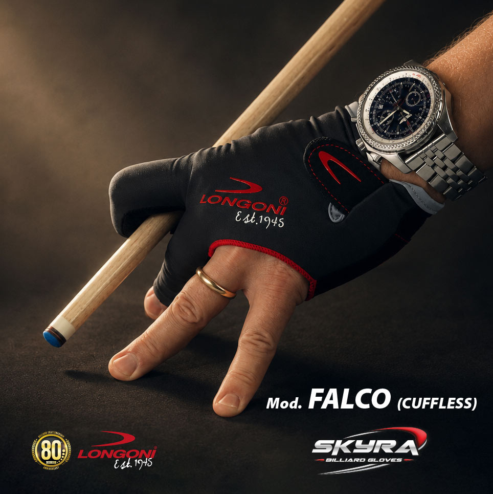 Ръкавица за билярд Longoni Skyra Falco LHP - размер M