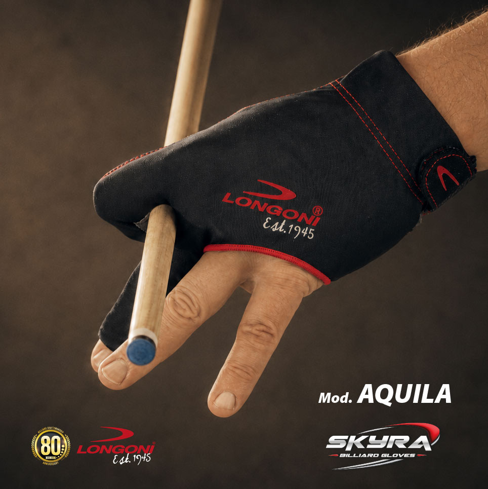 Ръкавица за билярд Longoni Skyra Aquila RHP - размер S