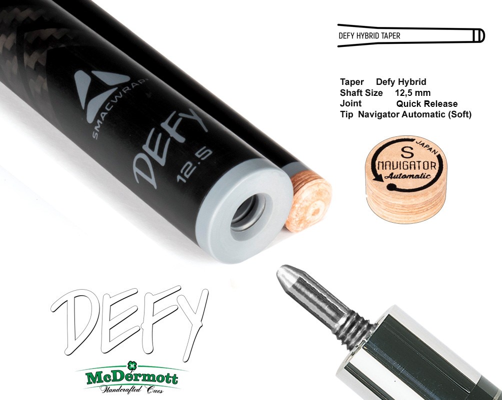Карбонов шафт McDermott DEFY, Quick Release винт, 12,5 мм, 29", сив пръстен