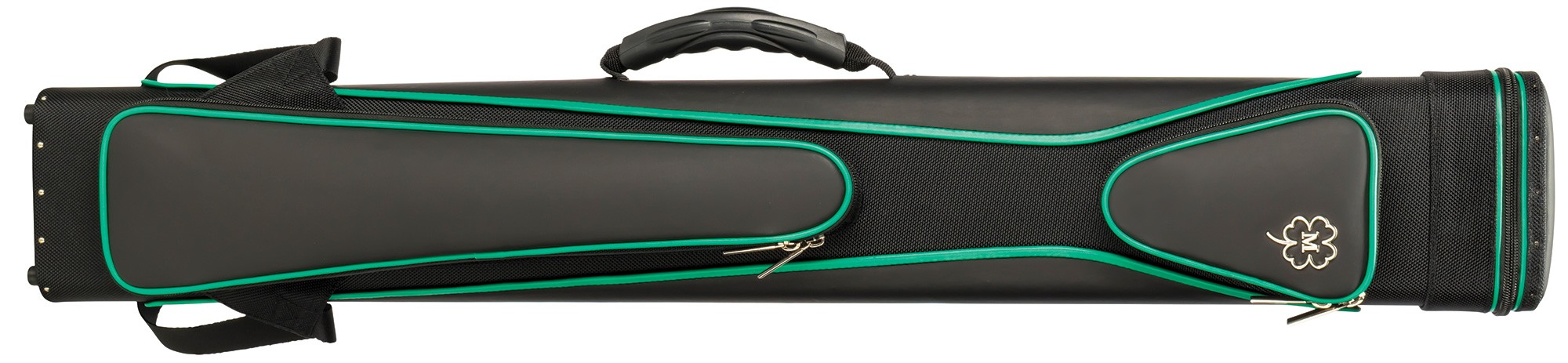 Куфар за щеки Hard cue case McDermott sport, черен/зелен, 3x5 с презрамки тип раница
