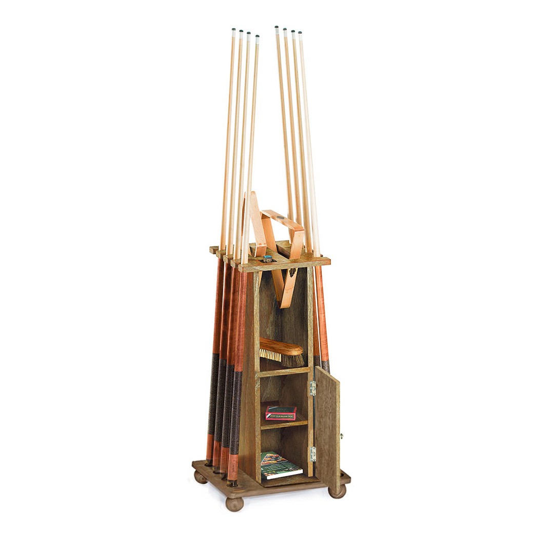 Стойка за щеки Brunswick HERITAGE Floor Cue Rack Rustic Dark Brown