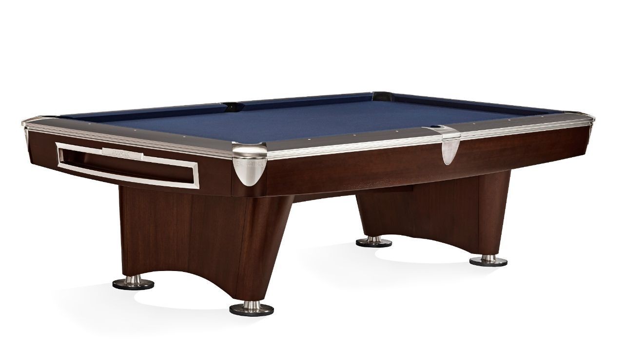 Маса за билярд Brunswick Gold Crown VI Skyline Walnut 9ft Nickel Trimm