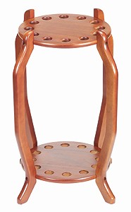 Поставка за щеки Cue Floorrack Rund за 12 щеки, цвят кестен