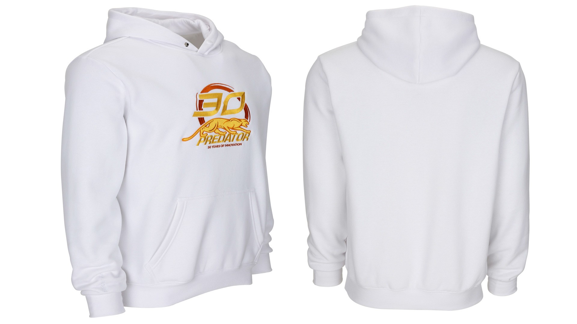 Суитшърт с качулка Predator 30th Anniversary, бял, M-XL